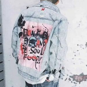 NWOT WAIMEA Graffiti Wall Denim Jacket  in Size M